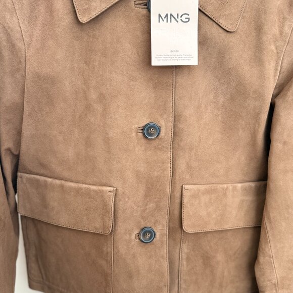NWT Mango Suede Leather Jacket - Picture 5 of 9